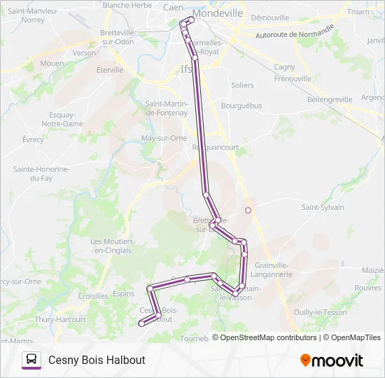 LIGNE 14 Bus Line Map