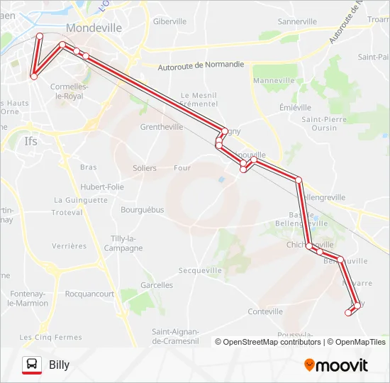 LIGNE 17 Bus Line Map