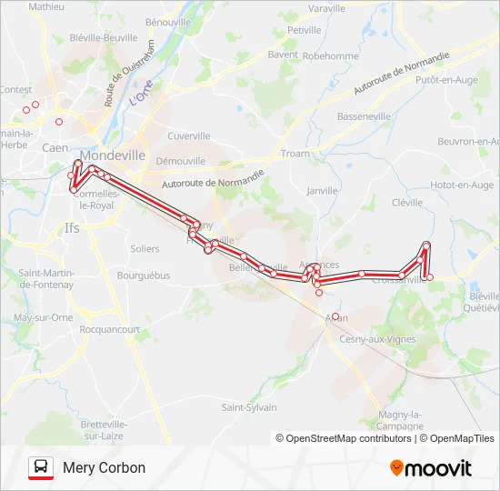 LIGNE 17 Bus Line Map