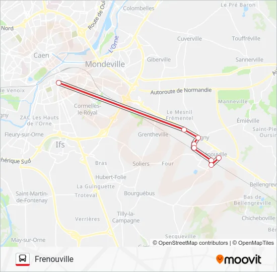LIGNE 17 Bus Line Map