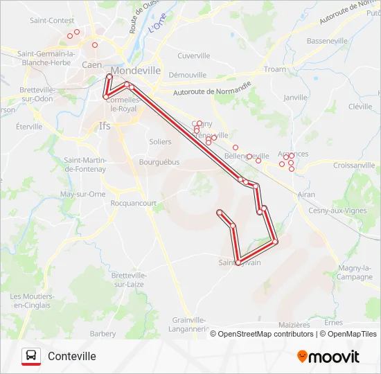 LIGNE 17 Bus Line Map