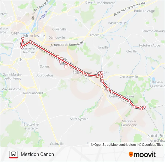 LIGNE 17 Bus Line Map