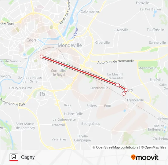 LIGNE 17 Bus Line Map