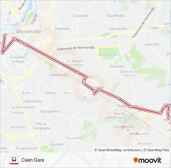 LIGNE 17 Bus Line Map