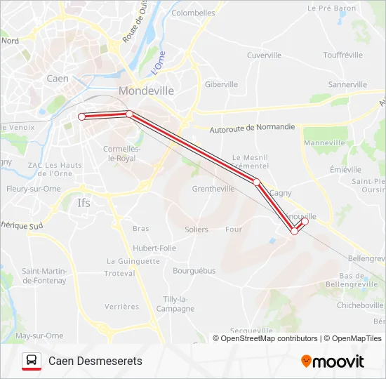 LIGNE 17 Bus Line Map