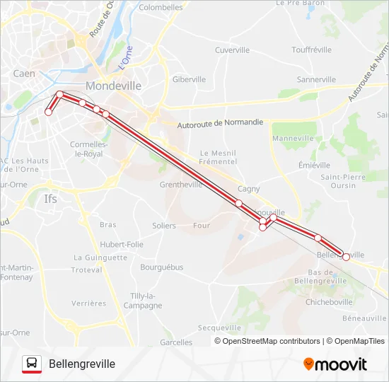 LIGNE 17 Bus Line Map