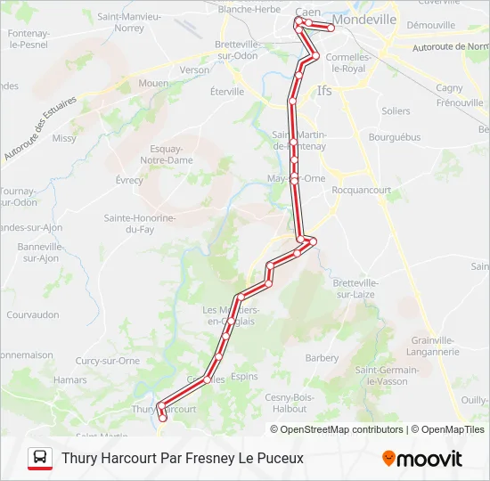 LIGNE 34 Bus Line Map