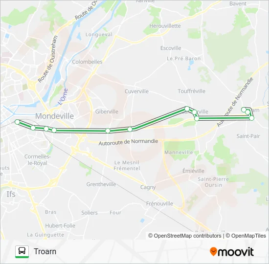 LIGNE 36 Bus Line Map