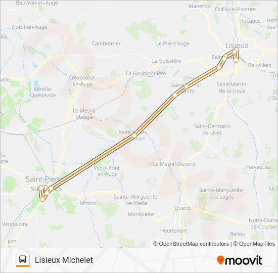 LIGNE 52 Bus Line Map