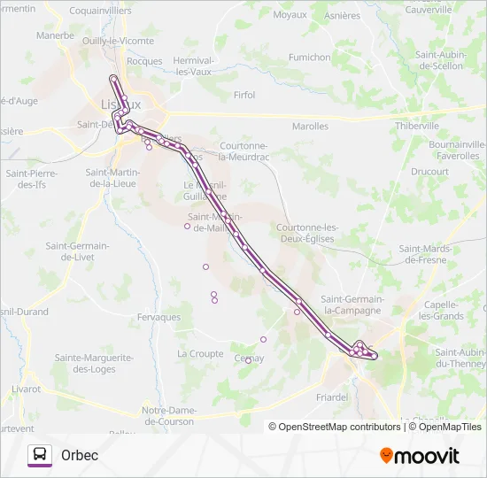 LIGNE 56 Bus Line Map