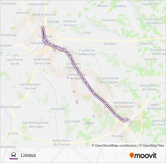 LIGNE 56 Bus Line Map