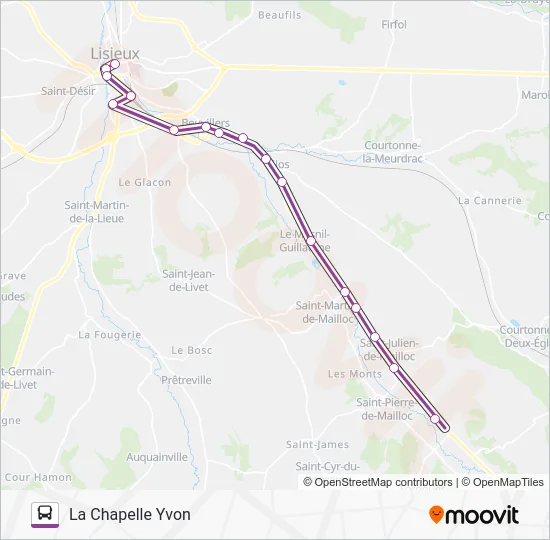 LIGNE 56 Bus Line Map
