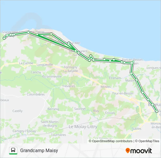 LIGNE 70 Bus Line Map
