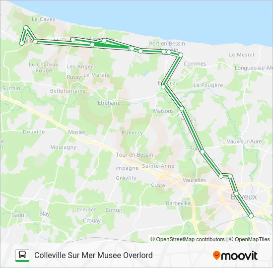 LIGNE 70 Bus Line Map