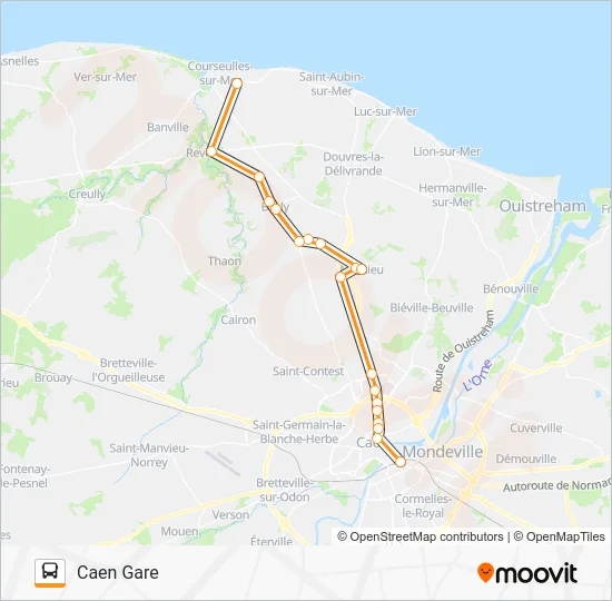 LIGNE 104 Bus Line Map