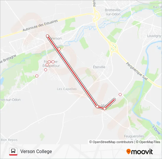 LIGNE 109 Bus Line Map