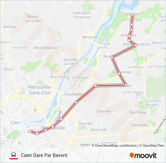 LIGNE 120 Bus Line Map
