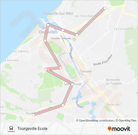 LIGNE 121 Bus Line Map