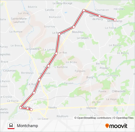 LIGNE 133 Bus Line Map