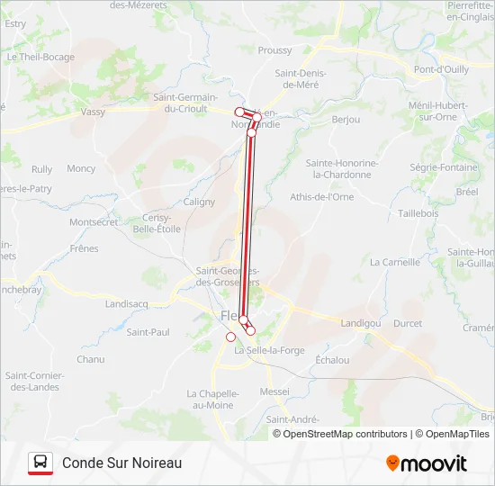 LIGNE 134 Bus Line Map