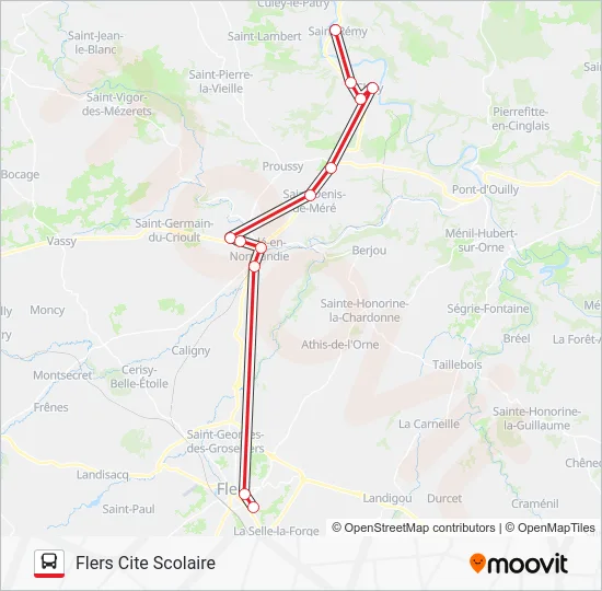 LIGNE 134 Bus Line Map