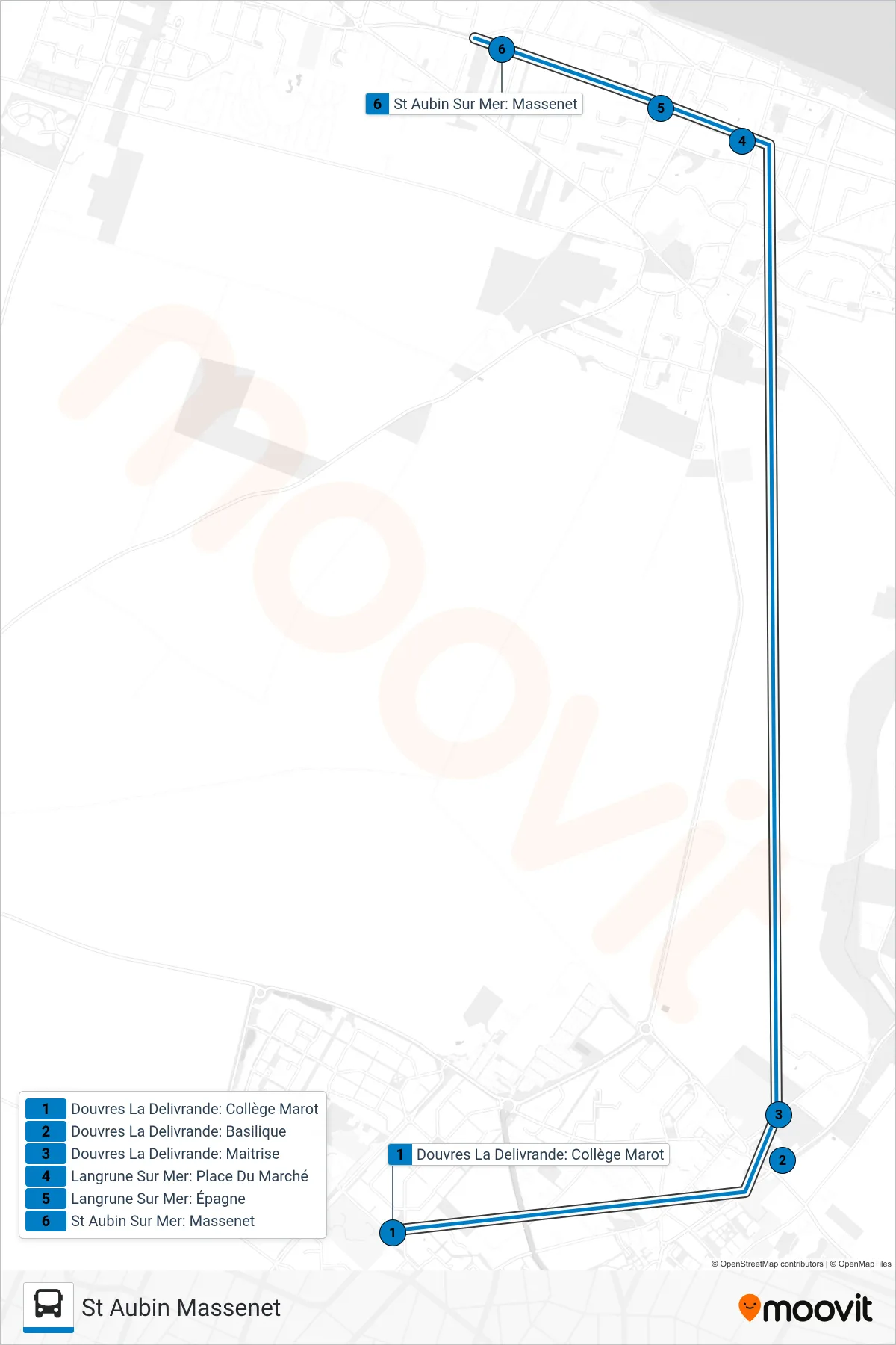 LIGNE 145 bus Line (St Aubin Massenet) route and stops on a map