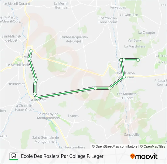 LIGNE 153 Bus Line Map