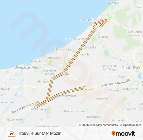 LIGNE 154 Bus Line Map