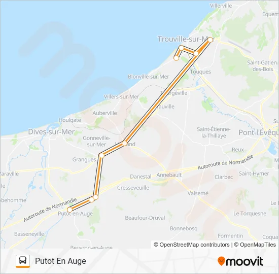 LIGNE 154 Bus Line Map