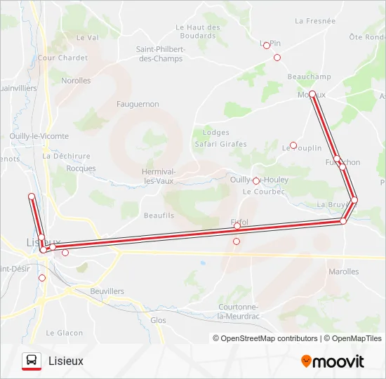 LIGNE 157 Bus Line Map