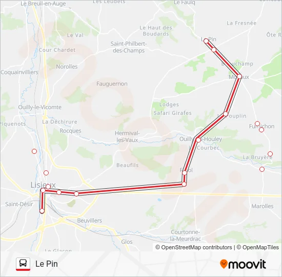 LIGNE 157 Bus Line Map
