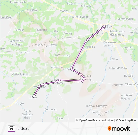 LIGNE 173 Bus Line Map