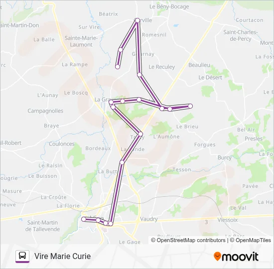 LIGNE 180 Bus Line Map