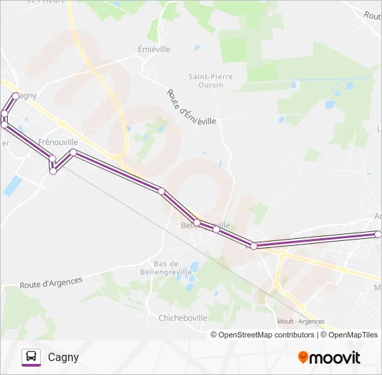 LIGNE 216 Bus Line Map