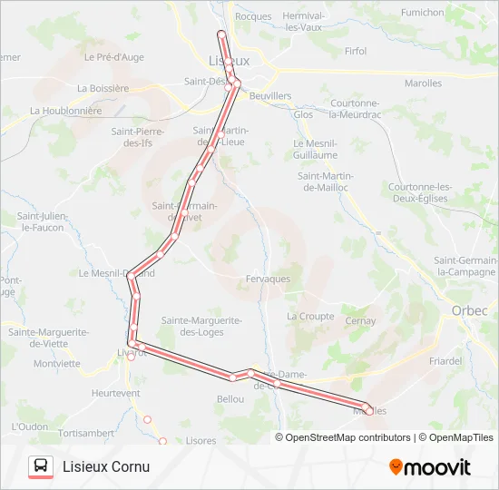 LIGNE 253 Bus Line Map