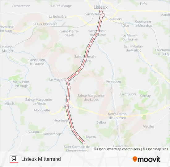 LIGNE 253 Bus Line Map