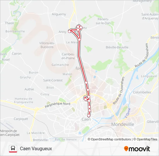 NOMAD 102 Bus Line Map