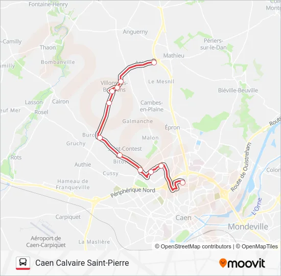 NOMAD 102 Bus Line Map