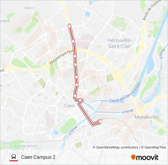 NOMAD 102 Bus Line Map