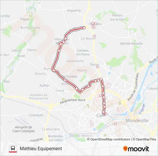 NOMAD 102 Bus Line Map