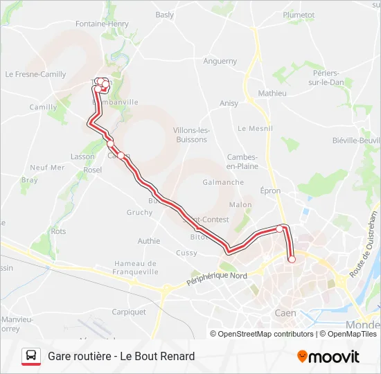 NOMAD 103 Bus Line Map