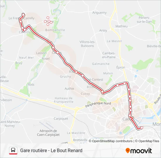 NOMAD 103 Bus Line Map