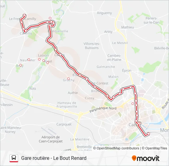 NOMAD 103 Bus Line Map