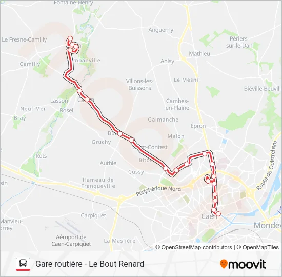 NOMAD 103 Bus Line Map