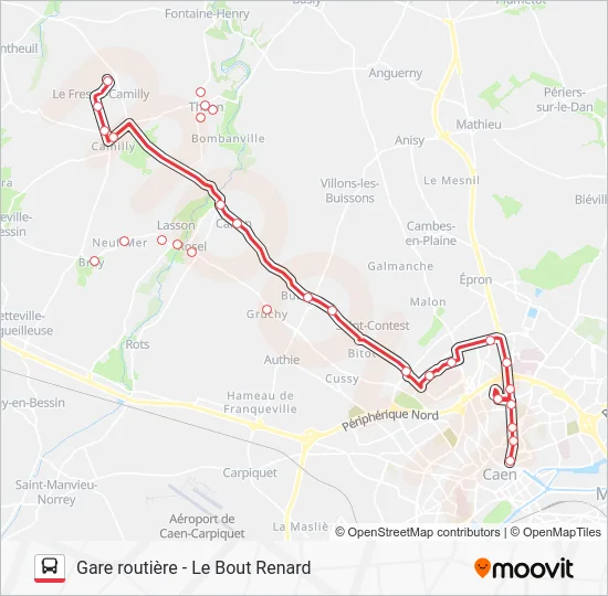 NOMAD 103 Bus Line Map