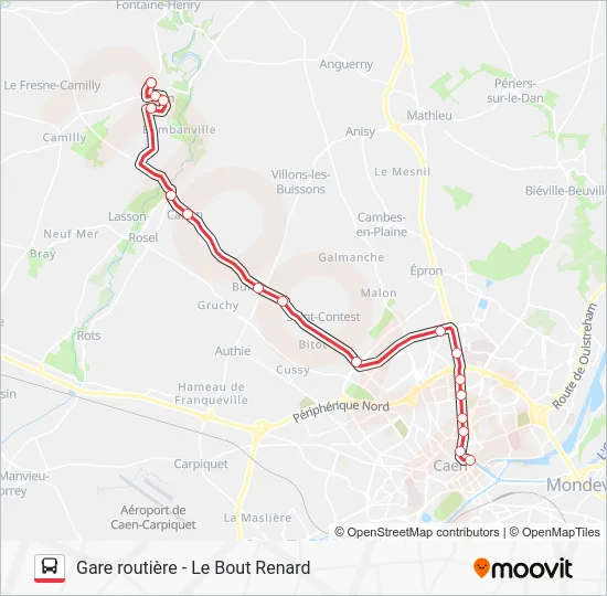 NOMAD 103 Bus Line Map