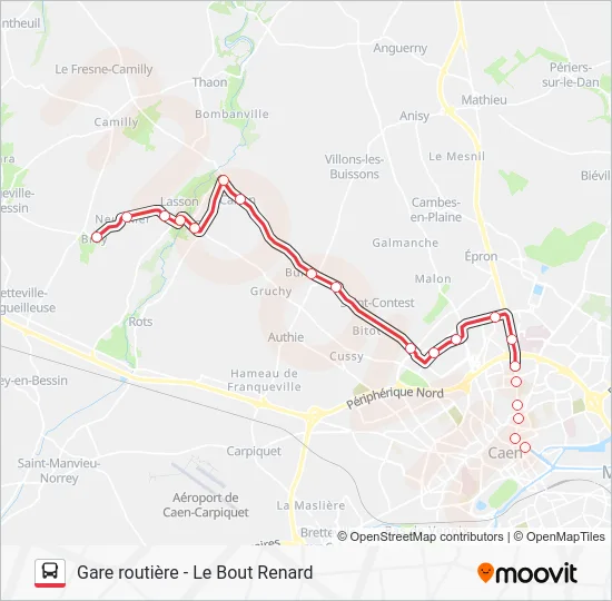 NOMAD 103 Bus Line Map