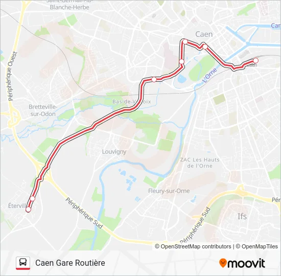 NOMAD 105 Bus Line Map