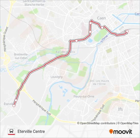 NOMAD 105 Bus Line Map