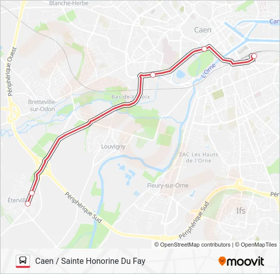 NOMAD 105 Bus Line Map